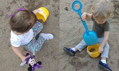 Brincar na areia é diversão garantida