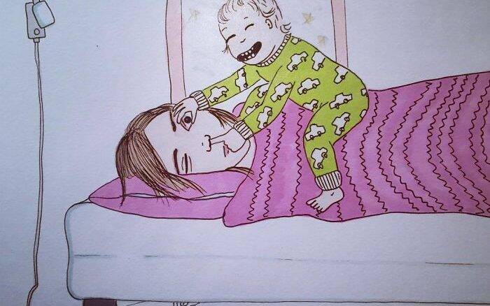 Desenho mãe e filho